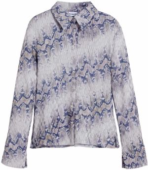 Desigual Blúzka  čokoládová / orgovánová / modrofialová / pastelovo fialová