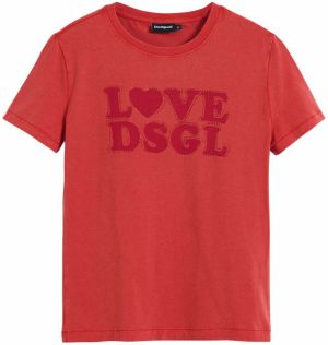 Desigual Tričko  červená / karmínovo červená