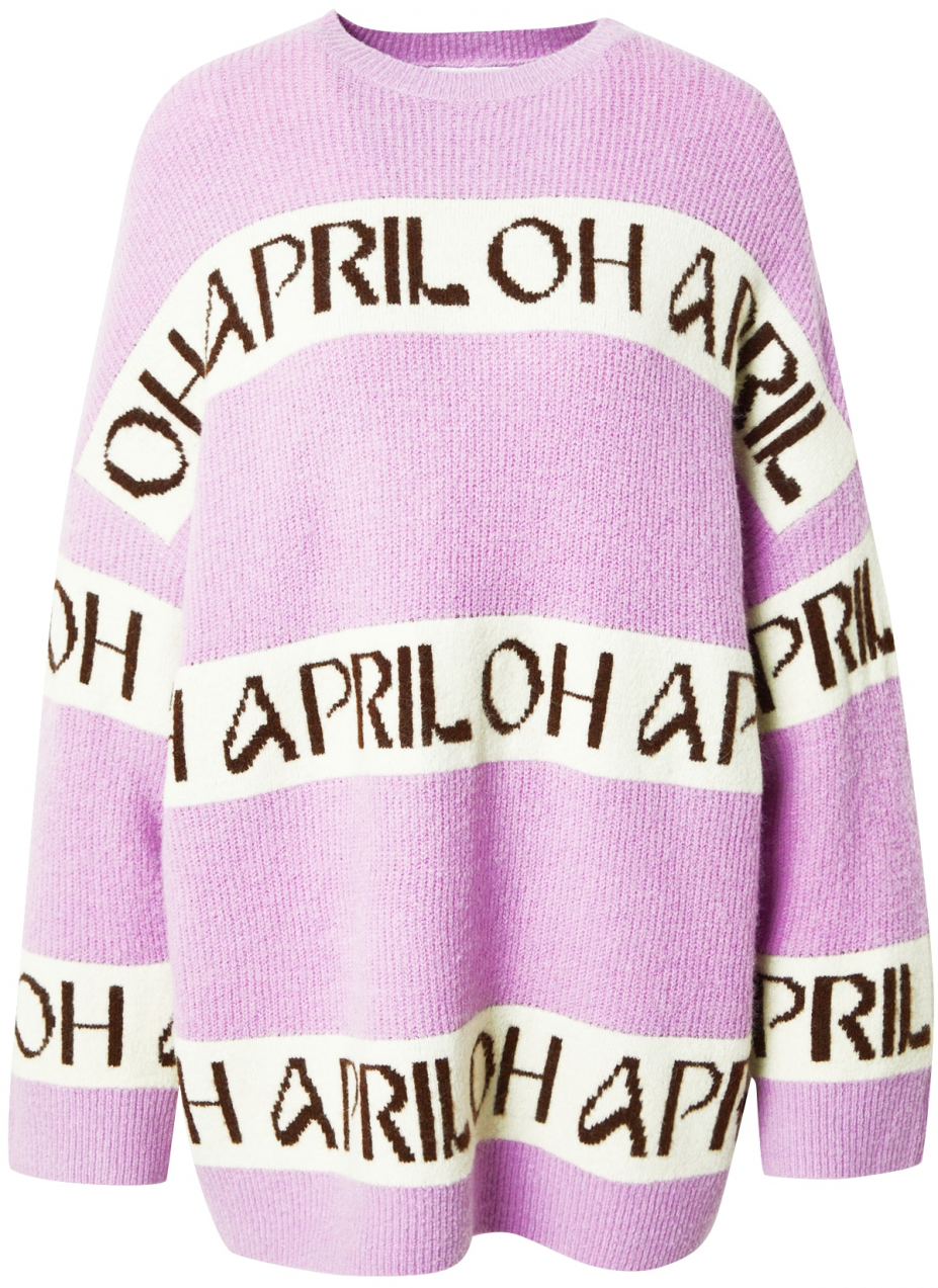 OH APRIL Sveter 'Billie'  svetlofialová / čierna / biela
