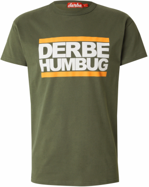 Derbe Tričko 'Humbug'  olivová / oranžová / biela