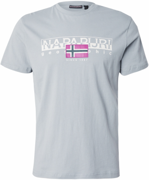 NAPAPIJRI Tričko 'S-AYLMER'  námornícka modrá / svetlomodrá / červená / biela