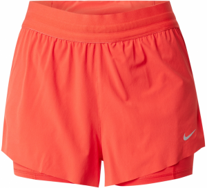 NIKE Športové nohavice  oranžovo červená / šedobiela