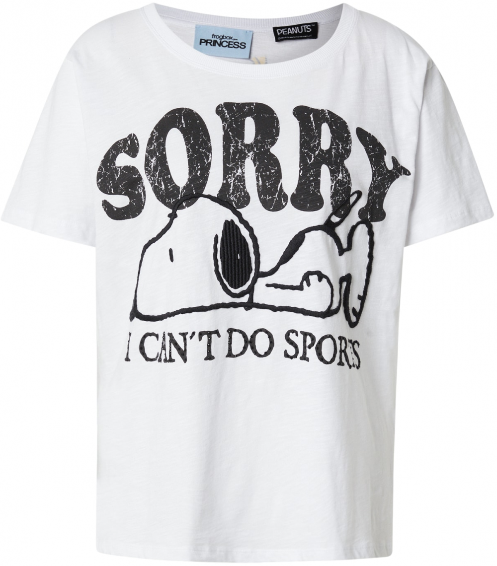 Frogbox Tričko 'Snoopy Sorry'  čierna / biela