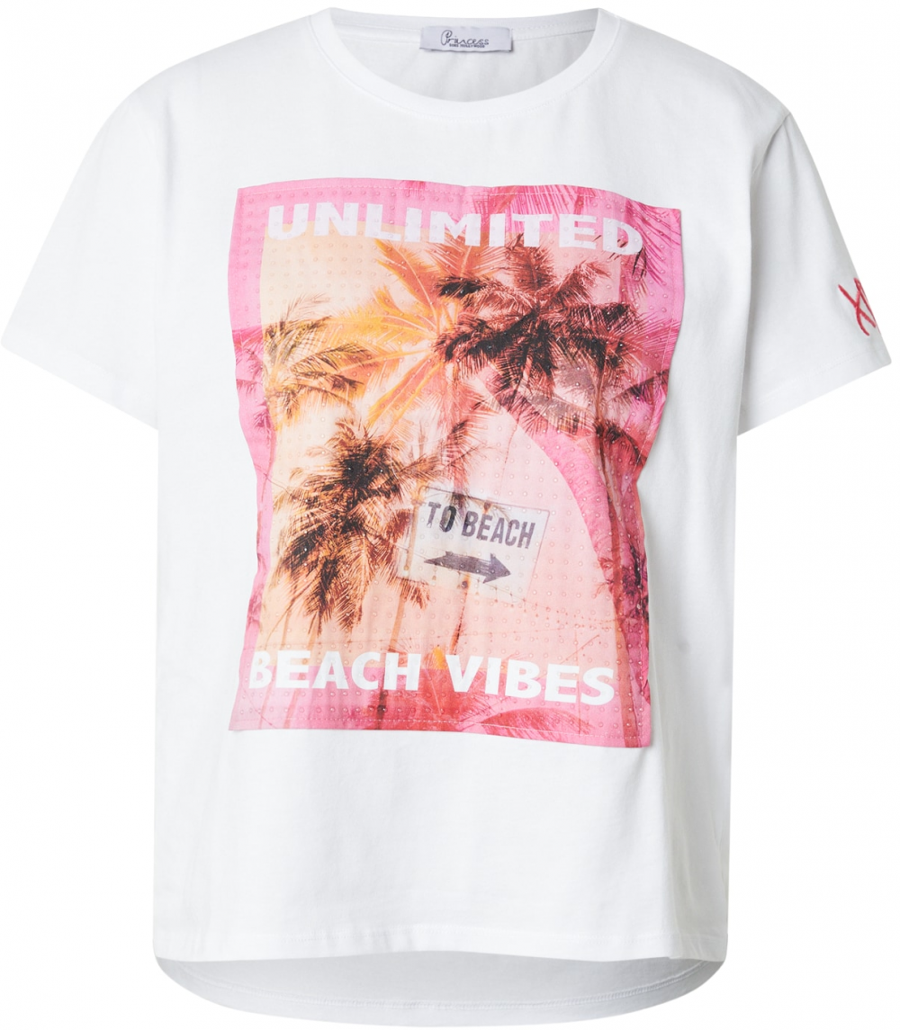 PRINCESS GOES HOLLYWOOD Tričko  hnedá / oranžová / svetloružová / biela