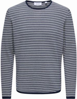 Only & Sons Sveter 'ONSAXEL'  zafírová / šedobiela