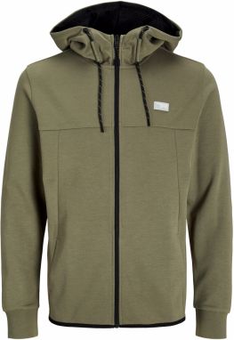 JACK & JONES Tepláková bunda 'JCOAir'  olivová / čierna