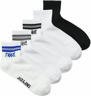 JACK & JONES Ponožky 'JACTWES'  tmavosivá / čierna / biela