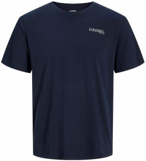 JJ Rebel Tričko 'JREBBERN'  tmavomodrá / biela