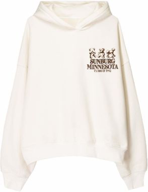 Bershka Mikina  svetlobéžová / tmavohnedá