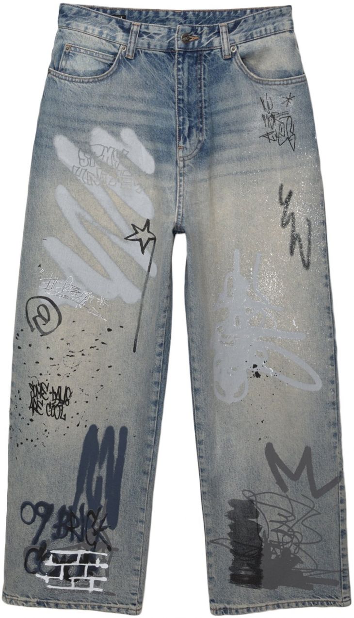 Pull&Bear Džínsy  modrosivá / modrá denim / tmavosivá / čierna