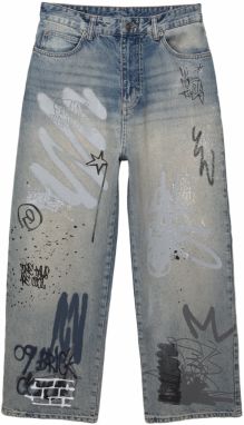 Pull&Bear Džínsy  modrosivá / modrá denim / tmavosivá / čierna