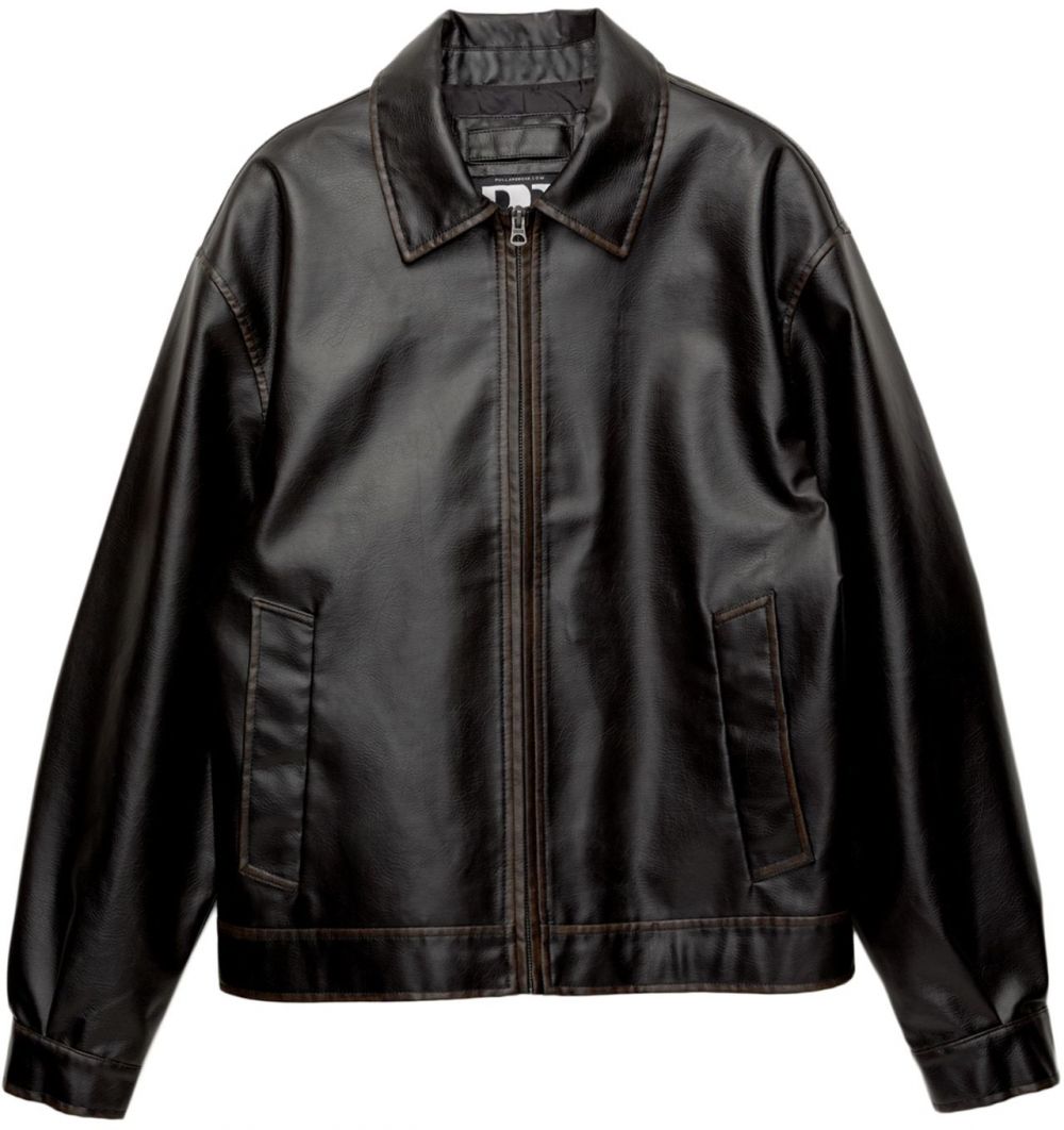 Pull&Bear Prechodná bunda  tmavohnedá