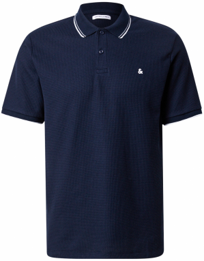 JACK & JONES Tričko 'JJEAustin'  tmavomodrá / biela