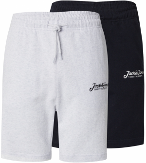 JACK & JONES Nohavice 'JPSTGORDON'  svetlosivá / čierna / biela