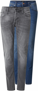 JACK & JONES Džínsy 'JJIGLENN JJORIGINAL'  modrá denim / sivý denim
