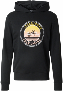 JACK & JONES Mikina 'JJPALM'  žltá / ružová / čierna / biela