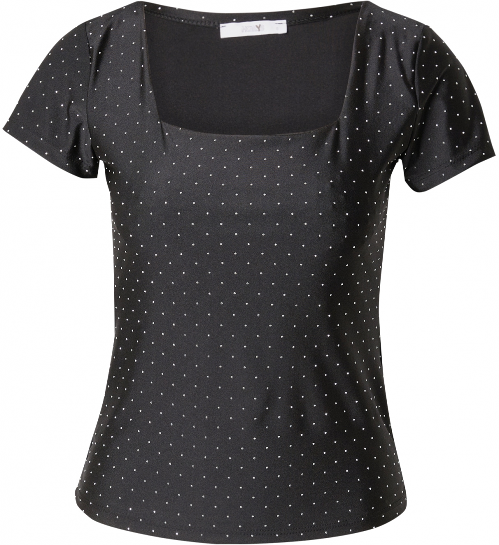 Hailys Tričko 'Ki44lia'  čierna / priehľadná