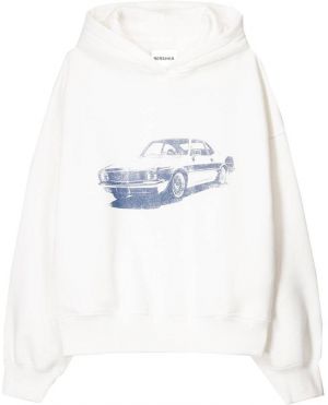 Bershka Mikina  námornícka modrá / biela