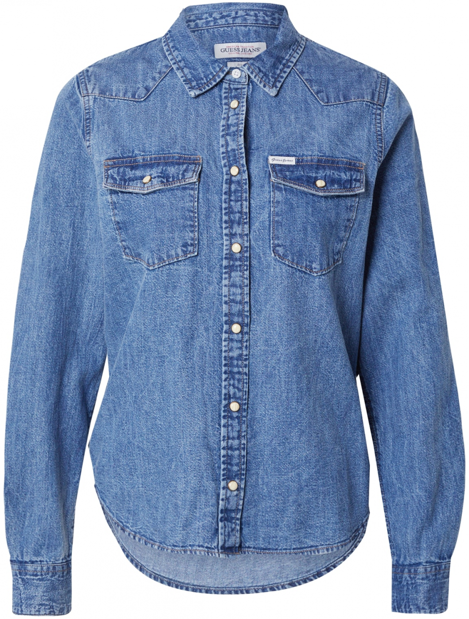 GUESS JEANS Blúzka  modrá denim