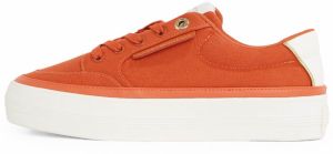 TOMMY HILFIGER Nízke tenisky 'ESSENTIAL'  oranžovo červená / biela