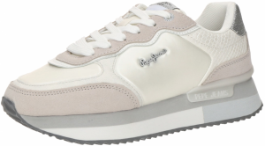 Pepe Jeans Nízke tenisky 'RUSPER SHINE'  béžová / strieborná / biela