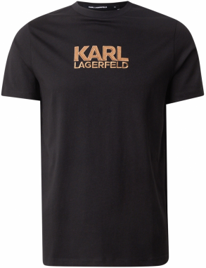 Karl Lagerfeld Tričko  hnedá / čierna