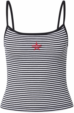 GUESS JEANS Top  červená / čierna / biela