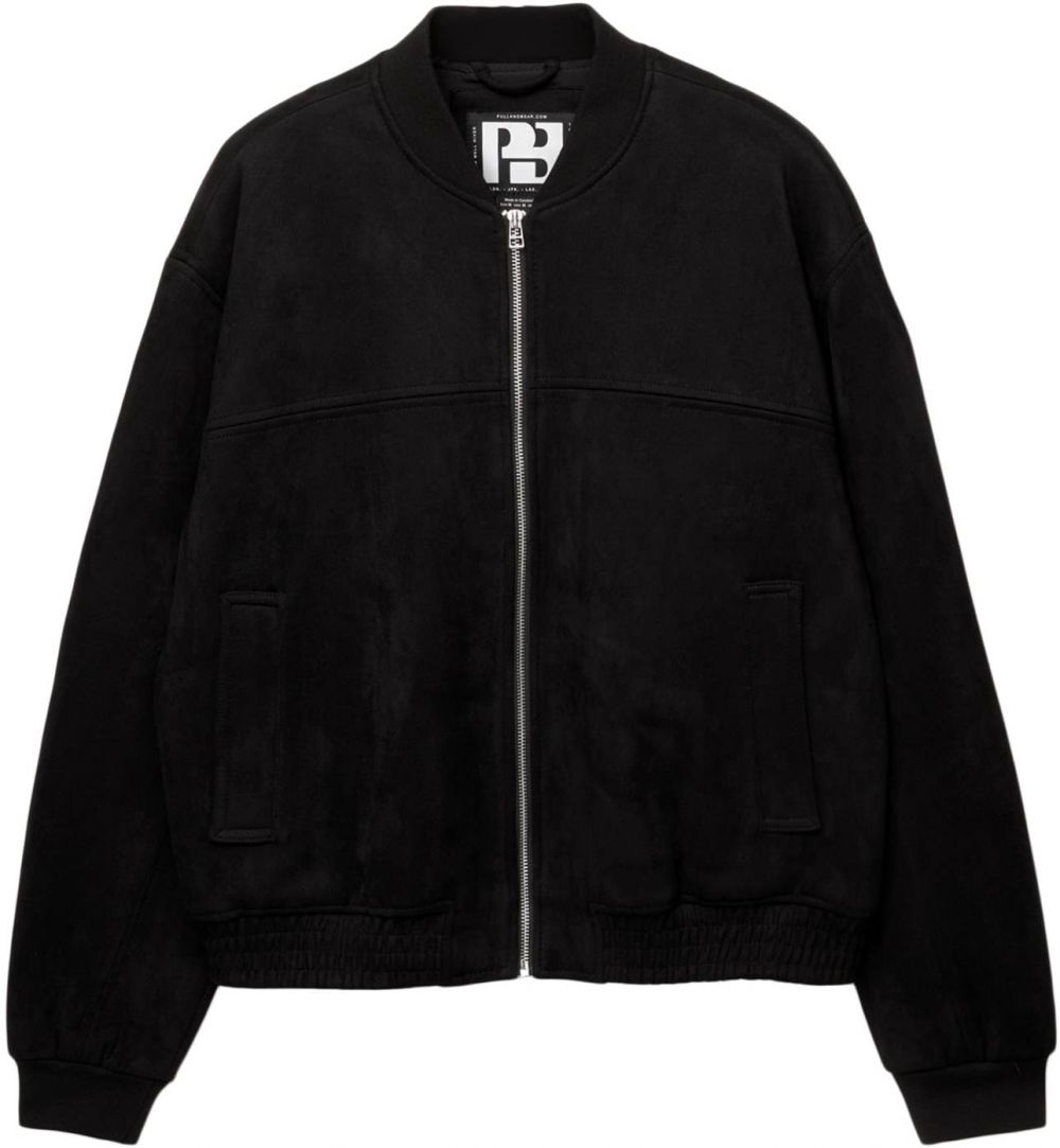 Pull&Bear Prechodná bunda  čierna
