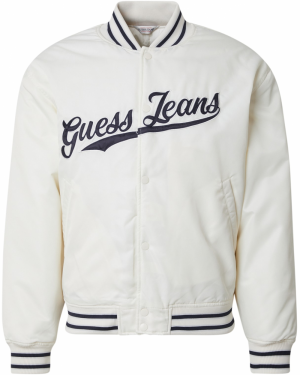 GUESS JEANS Prechodná bunda  piesková / námornícka modrá