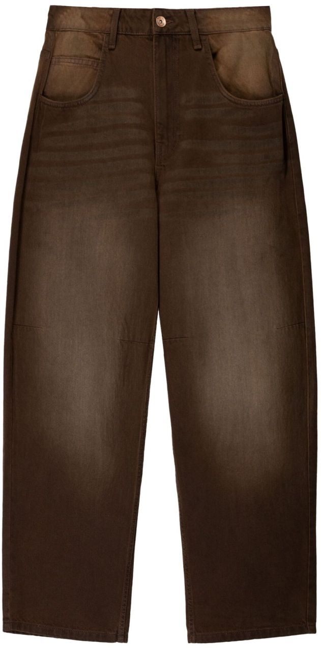 Bershka Džínsy  hnedá