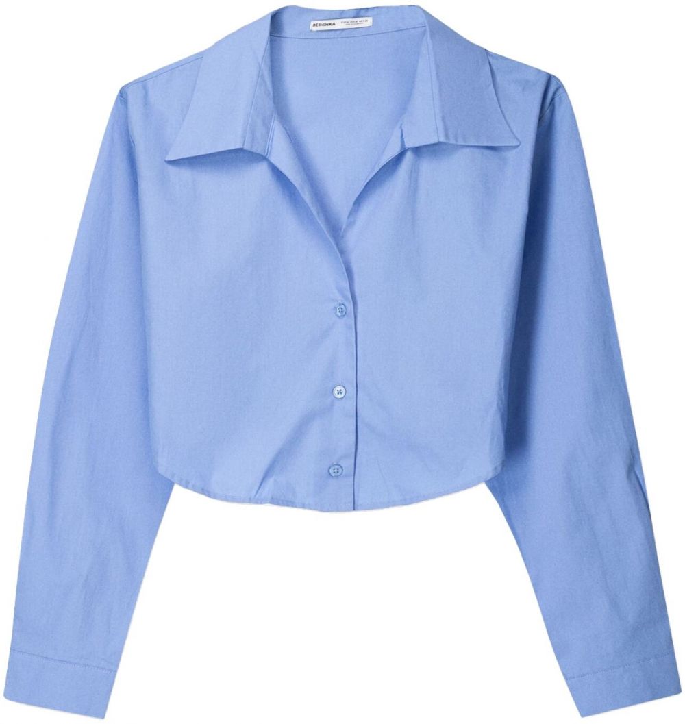 Bershka Blúzka  modrosivá