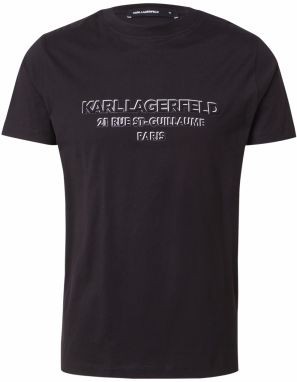 Karl Lagerfeld Tričko  čierna / biela