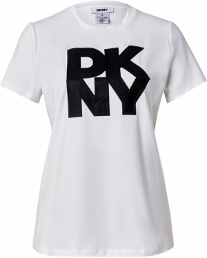 DKNY Tričko  čierna / biela