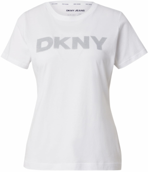DKNY Tričko  strieborná / biela
