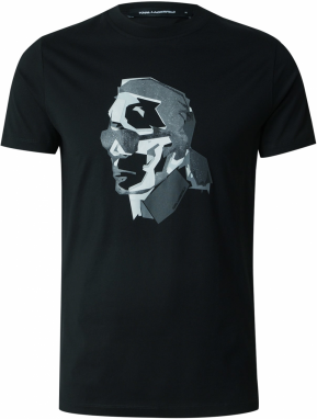 Karl Lagerfeld Tričko  čierna / biela