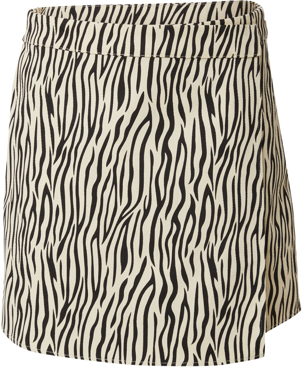 PIECES Sukňa 'PCFELUA'  čierna / šedobiela