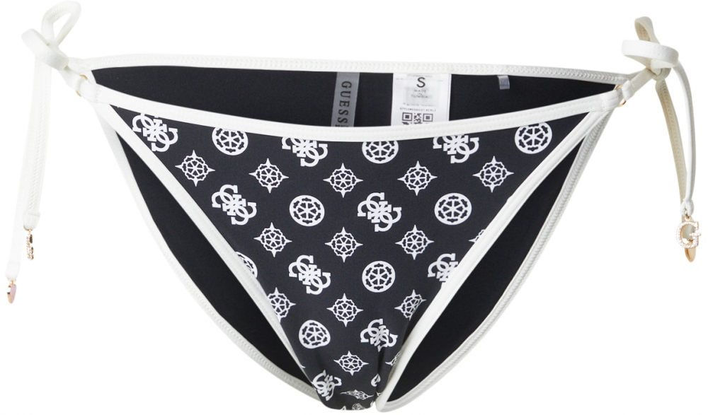 GUESS Bikinové nohavičky  čierna / biela