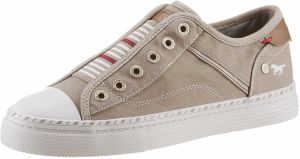 MUSTANG Slip-on obuv  hnedá / tmavošedá / biela
