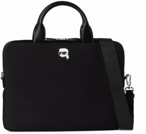 Karl Lagerfeld Taška na notebook  čierna / biela
