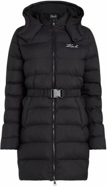 Karl Lagerfeld Zimná bunda  čierna / biela