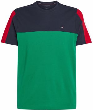 TOMMY HILFIGER Tričko  námornícka modrá / zelená / červená / biela