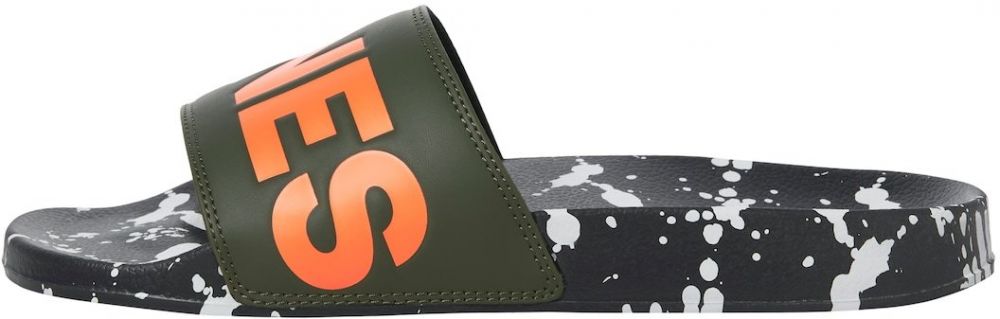 JACK & JONES Šľapky 'JFWHYDE'  olivová / oranžová