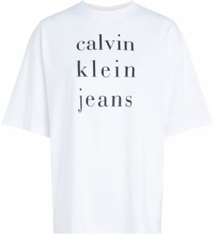 Calvin Klein Jeans Tričko  čierna / biela