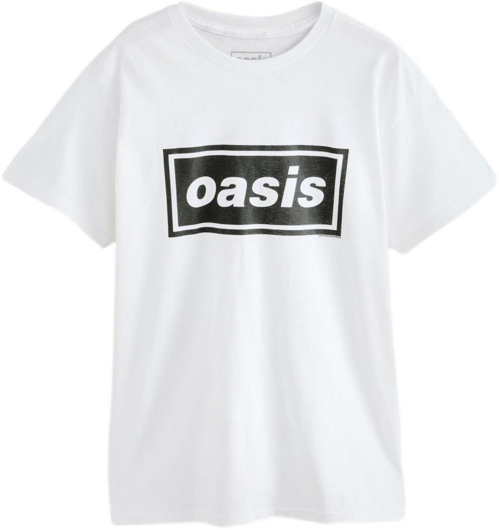 Next Tričko 'Oasis Band'  čierna / biela