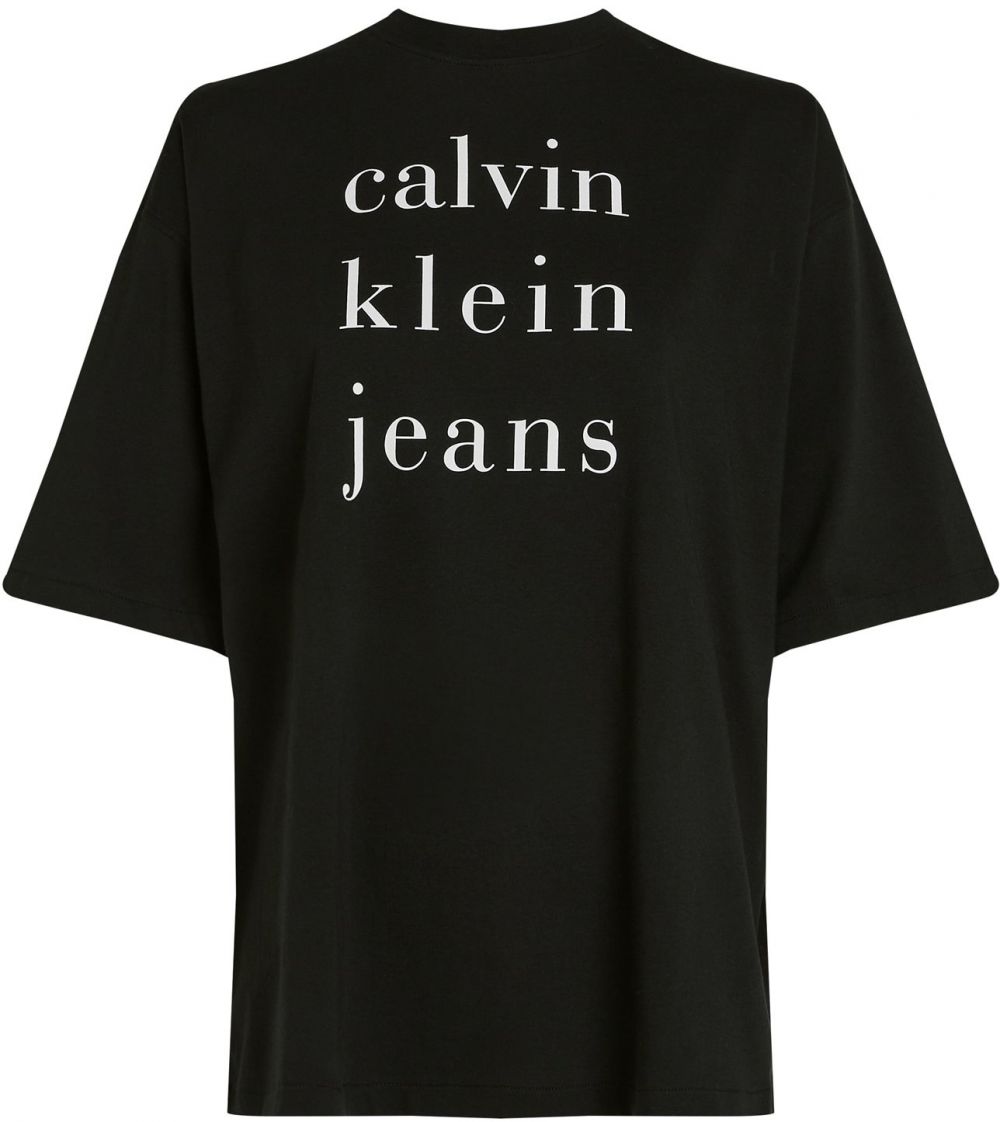 Calvin Klein Jeans Tričko  čierna / biela