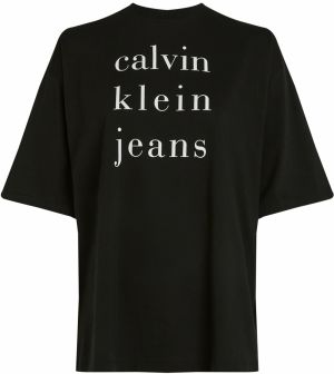 Calvin Klein Jeans Tričko  čierna / biela