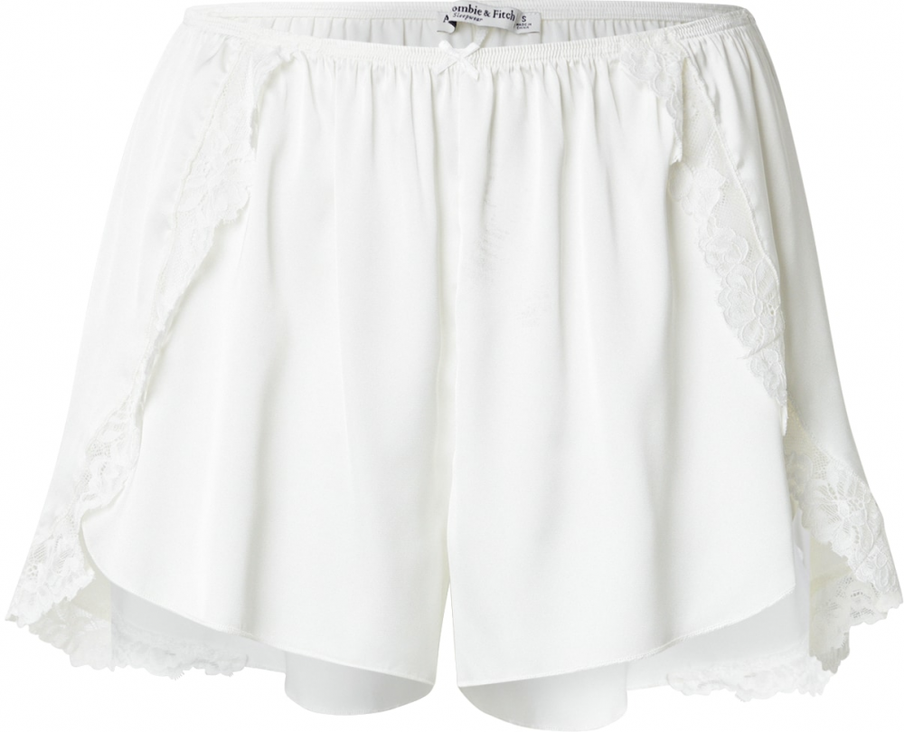 Abercrombie & Fitch Pyžamové nohavice  biela