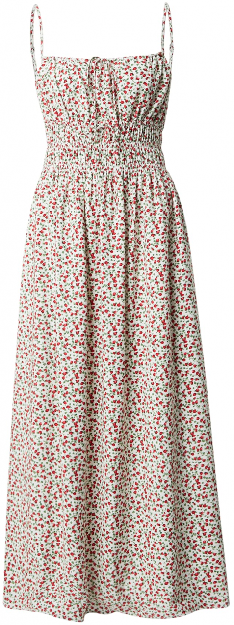 Abercrombie & Fitch Letné šaty  kiwi / červená / biela
