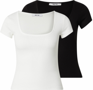 ABOUT YOU Tričko 'Lil'  čierna / biela