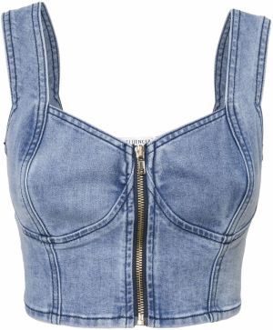 Influencer Top  modrá denim